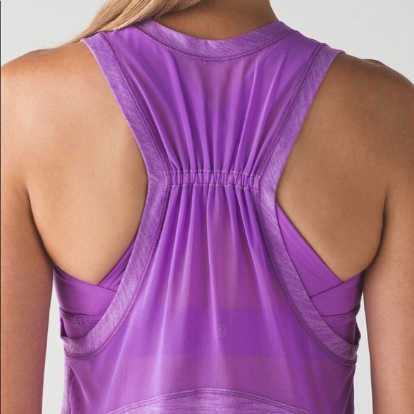 Lululemon work the circuit tank in Heathered Moonlit Magenta - Picture 2 of 13